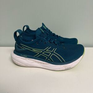 Asics Womens Gel Nimbus 25 Green Teal Running Shoes Sneakers Size 7.5